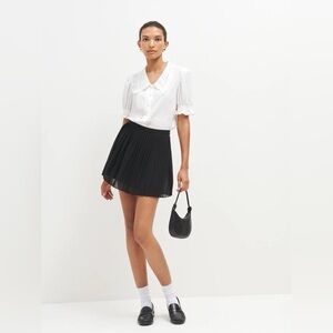Reformation Black Skater Skirt